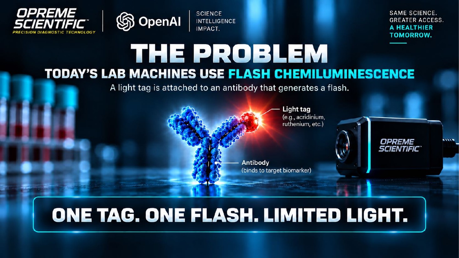 The problem: today's lab machines use flash chemiluminescence